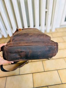 Vintage Brown Leather Backpack