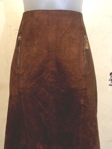Brown Suede Mini Skirt