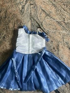 Blue Party Dress with Matching Bag