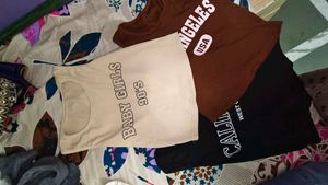 Graphic Crop Tops - Set of 3