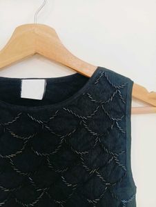 Sparkly Black Sleeveless Top