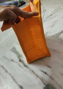 🟠2 Jute Tote Bag with rangoli