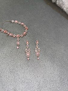 Elegant Pink Gemstone Jewelry Set