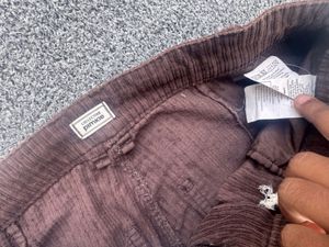 Brown Corduroy Cargo Pants