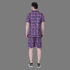Men Check Printed Co-ord Set