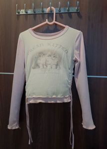 y2k Kitten Long Sleeve Top