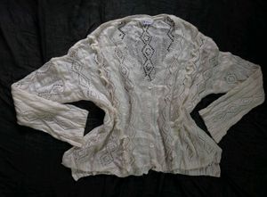 White Retro Cardigan