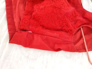 Red padded Sequins Blouse