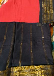 Beautiful Red And Black Saree