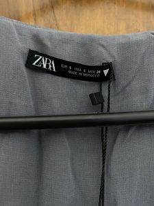 Zara Metallic Silver Wrap Dress