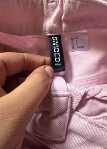 Pink Cargo Style Pants