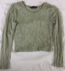 Vintage Semi sheer Sea Green Top
