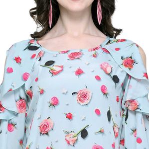 Floral Cold Shoulder Top
