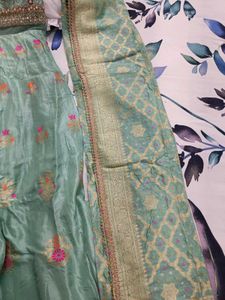 Exquisite Mint Green anarkali set