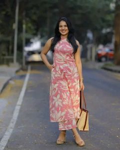 Pink Floral Kurta Set