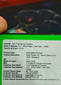 Razer Ripsaw HD Capture Card for Recording and