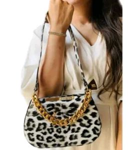 leopard print style. black and white bag
