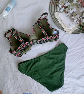 Striped Bikini Set