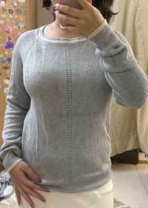 Stylish Grey Knit Sweater