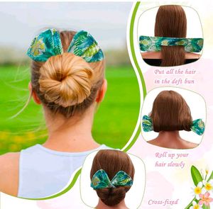 Floral Hair Bun Maker Tool pack of 4