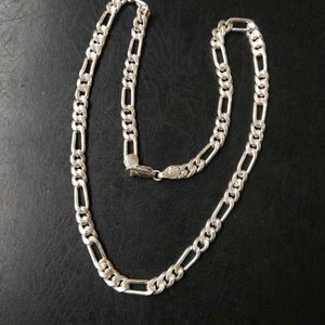 SR91 Pure Silver Figaro 🥨 Chain 51.300gm