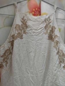Elegant White Embroidered Jumpsuit