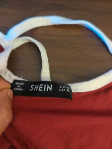 Shein Red &amp; White Swimsuit (M)