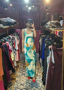 Flowy Tropical Maxi Dress