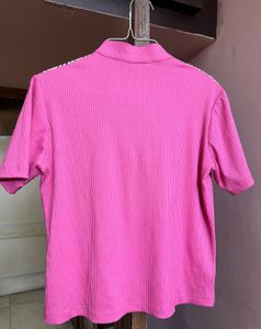 Burberry Ribbed Polo Top
