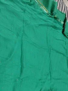 Elegant Green Embellished Saree