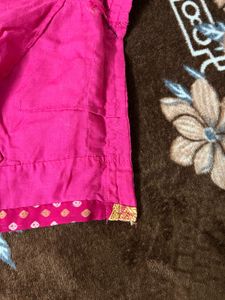 rose colour fully light weight saree with blouse