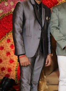 Shiny Grey -3 Piece Suit
