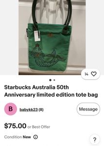 Starbucks Green Limited Edition Tote Bag