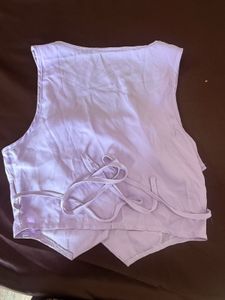 Lavender Vest and Shorts Co-ord Set