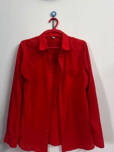 Classic Red Button-Up Shirt