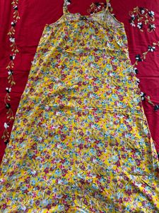 Yellow Floral Maxi Dress