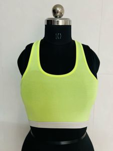 Neon Yellow Sports Bra