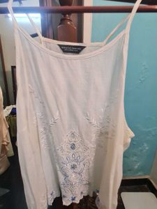 Dorothy Perkins White Embroidered Camisole Top