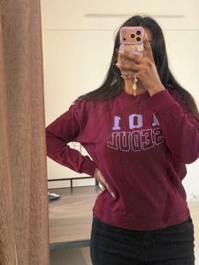 🍷 Burgundy Classic Slogan Sweatshirt ❤️