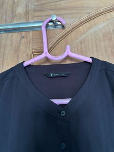 Elegant Black Button-Down Blouse
