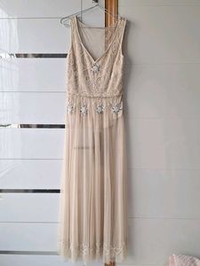 Designer party Beaded Tulle Gown