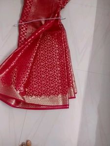 Elegant Red Banarasi Silk Saree