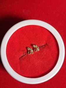 Gold  Stud Earrings with Stones