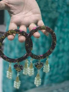 Handmade Resin Art Bangles for Women | Stylish & D