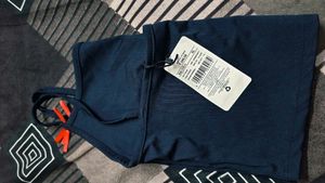 Navy Blue "Miss Adore" Cropped Top