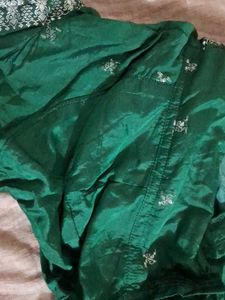 Beautiful Emerald Green pure silk Blouse