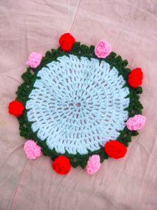 mini crochet bouquet coaster 💐