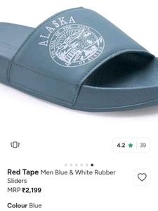✨💯 ORIGINAL Red Tape Men's Blue Sliders 💯✨