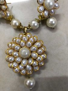 Beautiful Pearl Set With Earrings