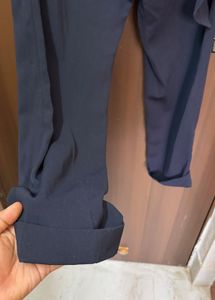 Chic Navy Tie-Waist Pants